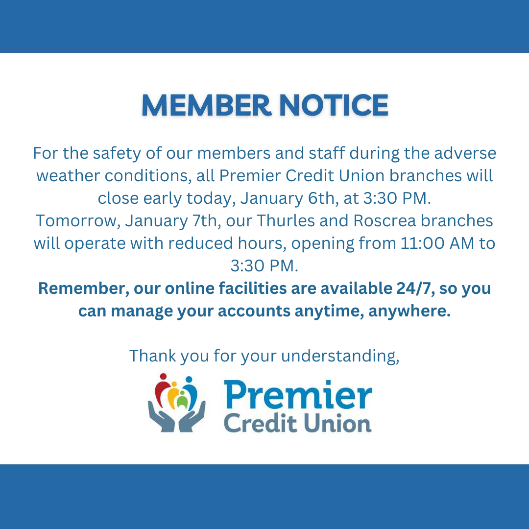 Change of Opening Hours Due to Snow