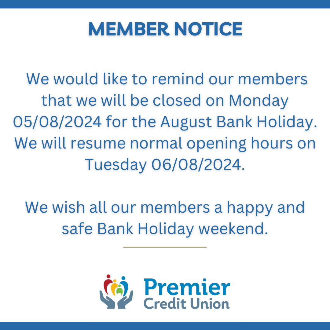 Reminder for August Bank Holiday 2024